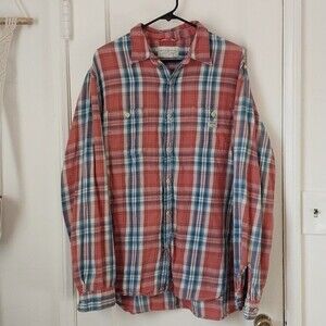 Ralph Lauren Denim & Supply Flannel Plaid Button Up Shirt Men's XL